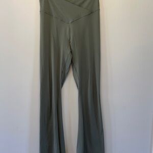 aerie Olive Green Flared High-Waist Pants